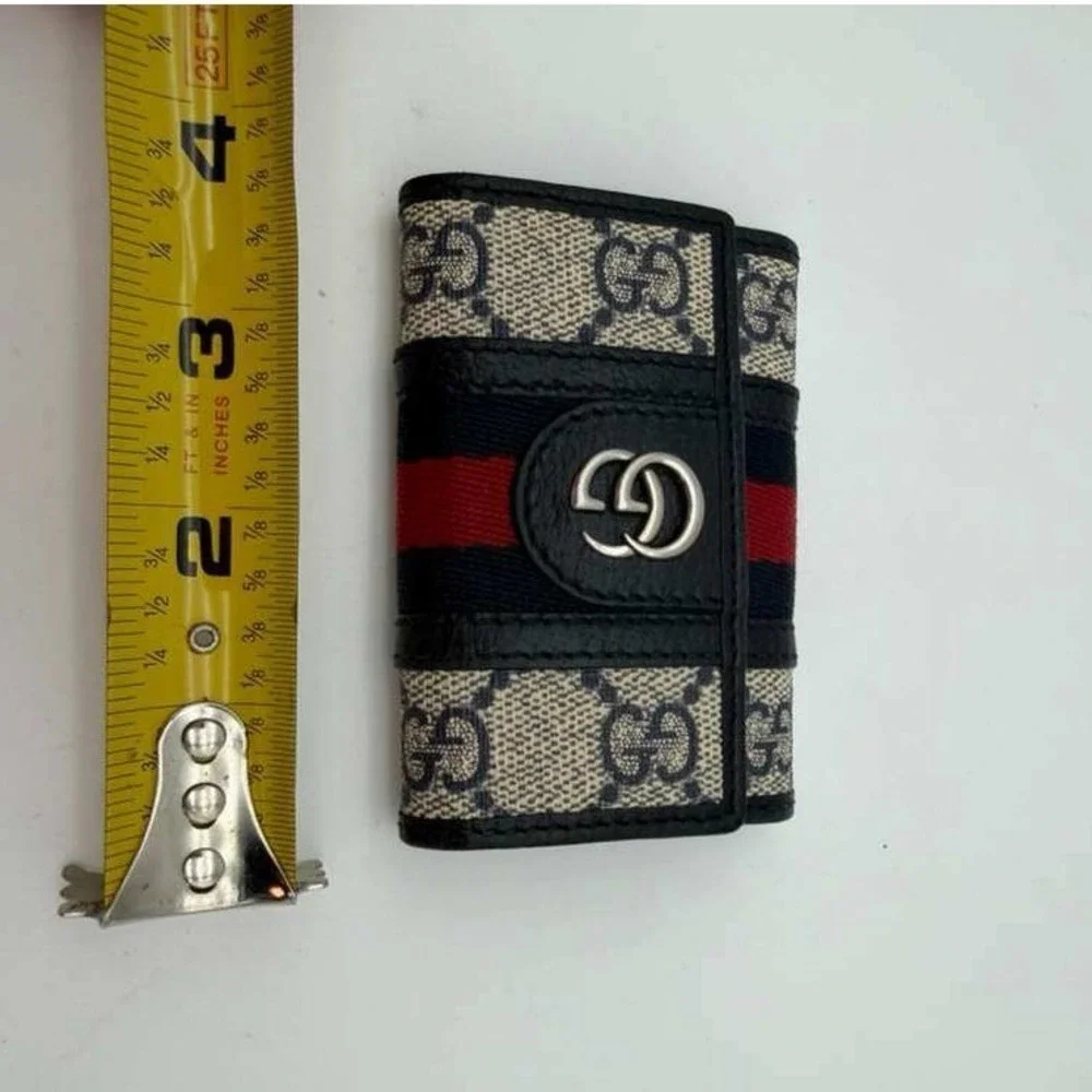 Authentic‎ Gucci Ophidia GG Key Case – Beige/Ebeny Canvas – Excellent Condition